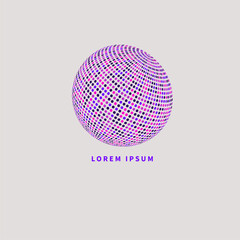 3d sphere with dot