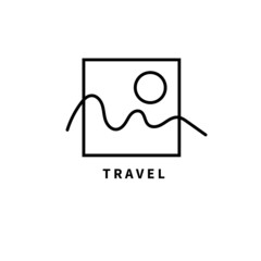 Travel line minimal icon