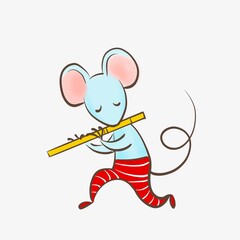 フルートねずみ-1 © magomame