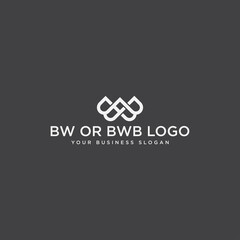 BW OR BWB LOGO DESIGN VECTOR