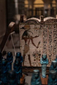 Drawing of the Egyptian God Thoth \, in the Egyptian Museum of Turin, Italy.