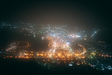 雨の日本三大夜景、函館