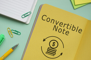 Convertible Note is shown on the photo using the text