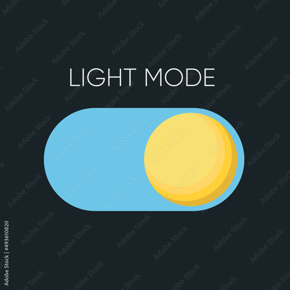 Aufkleber light mode slide button for mobile software concept. illustration