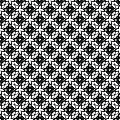 Black and white seamless pattern texture. Greyscale ornamental graphic design. Mosaic ornaments. Pattern template. Vector illustration. EPS10.