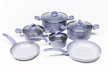 
A set of dishes - Spring fantasy - 10 pr. - Purple. Forged aluminium.
Coating - Marble.
Heat...