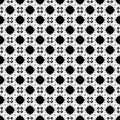 Black and white seamless pattern texture. Greyscale ornamental graphic design. Mosaic ornaments. Pattern template. Vector illustration. EPS10.
