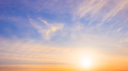 sunset sky with clouds