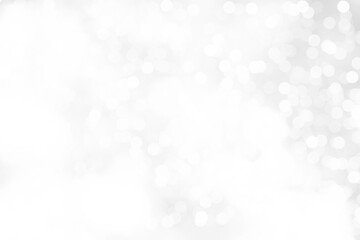 gray bokeh White and Silver lights on bokeh abstract background.	