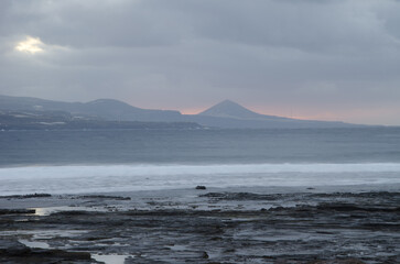 North coast of Gran Canaria at sunset. Canary Islands. Spain.