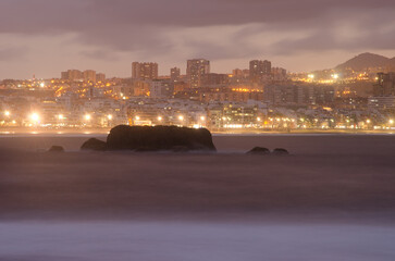 City of Las Palmas de Gran Canaria at sunset. Gran Canaria. Canary Islands. Spain.