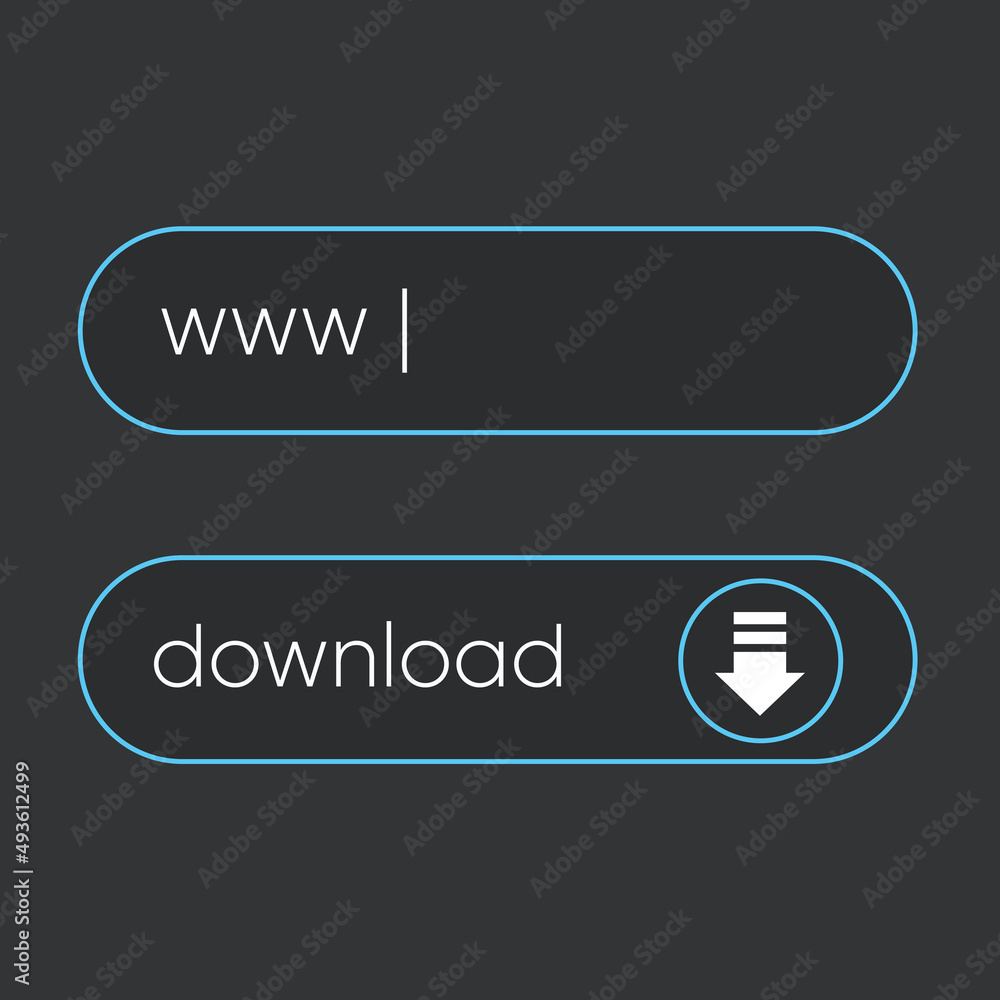 Poster template navigation button menu in flat style. icon for shop online, game, banner. vector button set