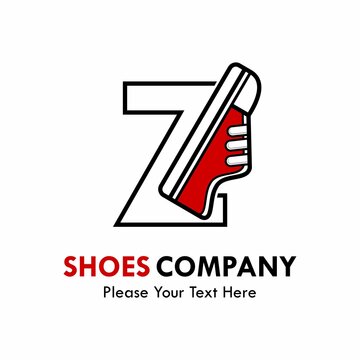 Letter z with shoes logo template illustration. suitable for brand, identity, emblem, label or shoes shop