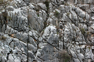 Closeup texture of rocks and stones in Goynuk canyon in Antalya Province, southwestern Turkey