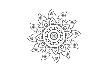 mandala design vector, mandala outline line drawing 