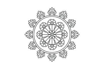 mandala design vector, mandala outline line drawing 