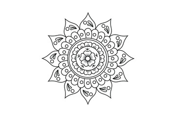 mandala design vector, mandala outline line drawing 