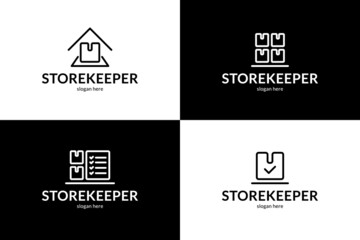 Storekeeper logo set - obrazy, fototapety, plakaty