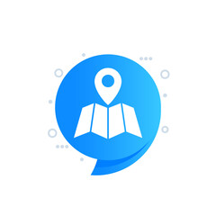 map vector icon for web