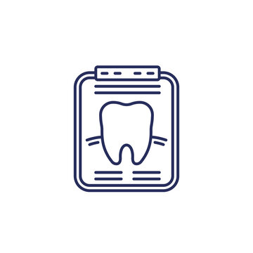 dental x-ray image line icon