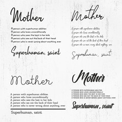 Mother definition bundle, mother funny definition for print (A4, Letter) PDF, PNG, SVG, EPS for digital download.