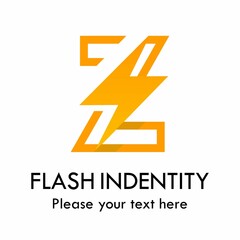 Flash z letter vector logo template. There are font with thunder symbol. Suitable for fast, power, electric, identity and speed.