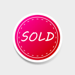 Sold banner sticker
