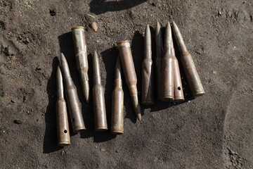 A pile of vintage cartridges