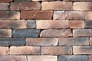 Red brick wall texture grunge background, can be used for interior design construction, renovation.