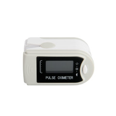 Fototapeta premium Pulse oximeter isolated on white background close up