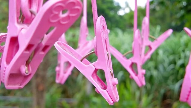 close-up shot of a clothespin
