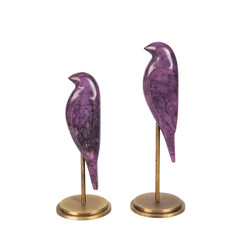 marble bird figure interior decorative object for home decoration isolated on white background