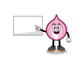 Fototapeta premium sliced onion illustration doing a presentation