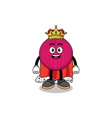 Mascot Illustration of onion red king