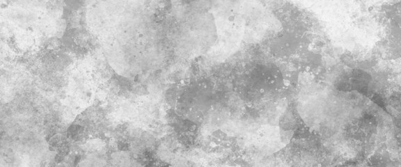 Watercolor background in white and gray painting with cloudy distressed texture and marbled grunge, modern grey paint limestone texture background in white light seam home wall paper.
