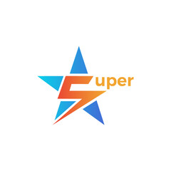 Letter S super star monogram logo, simple star s logo vector for business, brand Identity, personal logo
