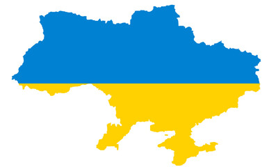 Obraz premium Ukrainian flag map