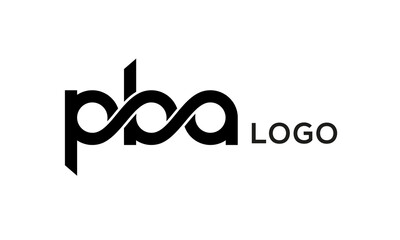 Letter PBA creative logo design vector	
