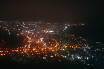 fireworks over the city