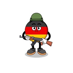 Cartoon of germany flag soldier