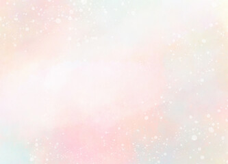 背景に使える水彩風の手描き素材_雪と淡いマルチカラー