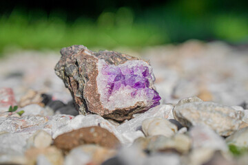 amethyst geode in the mountains of Poland