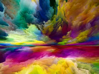 Papier Peint photo Mélange de couleurs Ciel et Terre éclatants