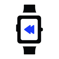 Previous arrow smart watch icon