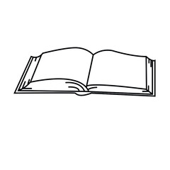 Books vector and illustration, black and white, hand drawn, sketch style, isolated on white background. Flat cartoon style vector illustration.
