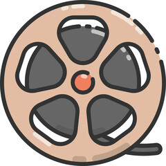 Movie roll line icon