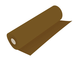 Brown paper roll. vector illustration