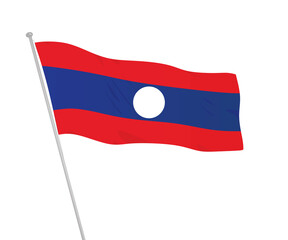 Laos national flag. vector illustration