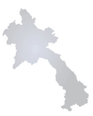 Laos grey map. vector illustration