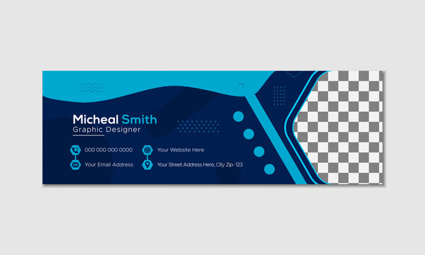 Corporate modern business email signature template